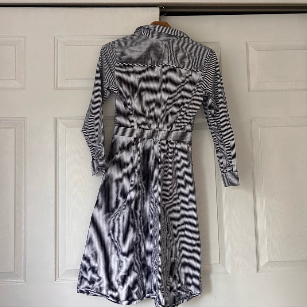 JCrew Oxford Pinstripe Button Up Dress 0 - Picture 2 of 6